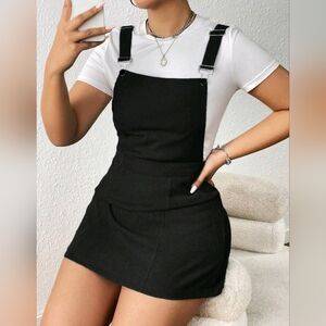 New Xlarge SHEIN EZwear Plus Size Women's Solid Color Suspender Dress